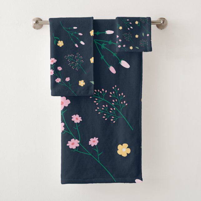 Blume Muster Frühjahrsmuster Badhandtuch Set (Insitu)