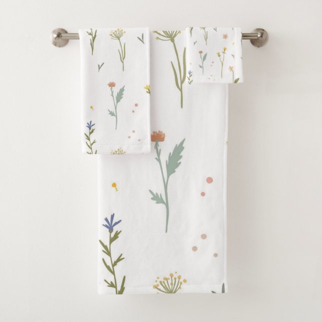 Blume Muster Frühjahrsmuster Badhandtuch Set (Insitu)