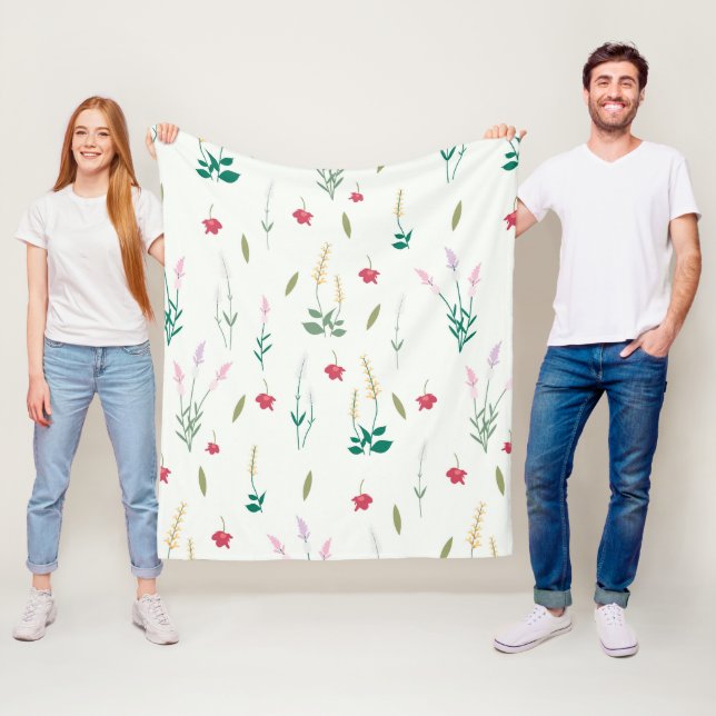 Blume Muster Frühjahrsmuster Fleecedecke (Beispiel)