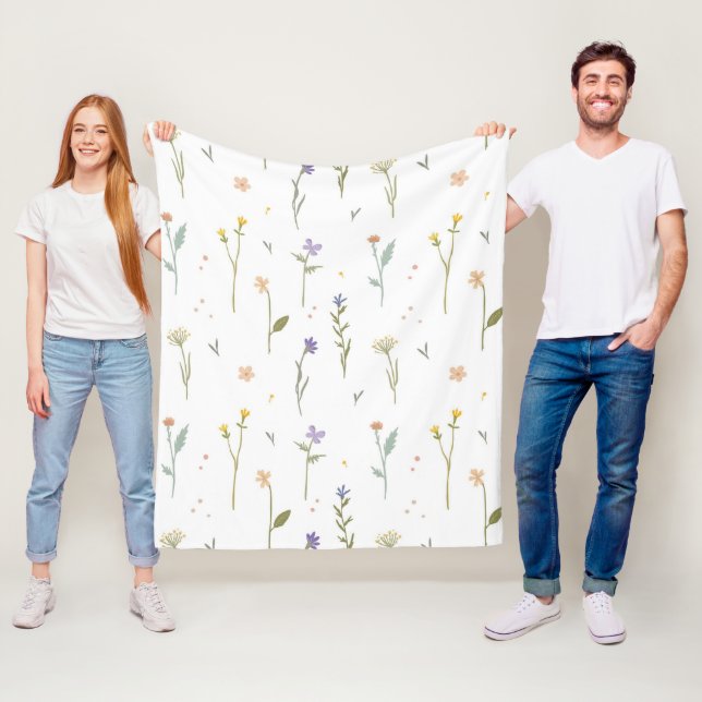 Blume Muster Frühjahrsmuster Fleecedecke (Beispiel)