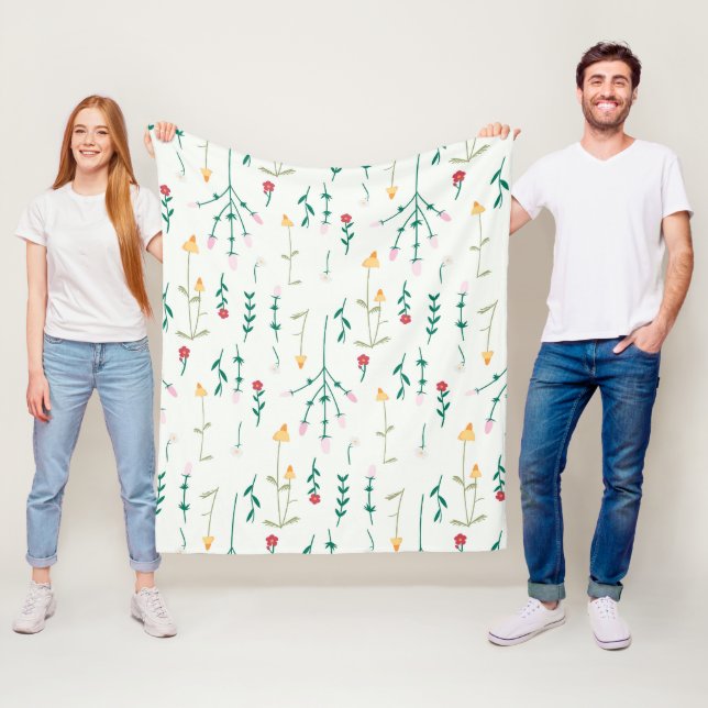 Blume Muster Frühjahrsmuster Fleecedecke (Beispiel)