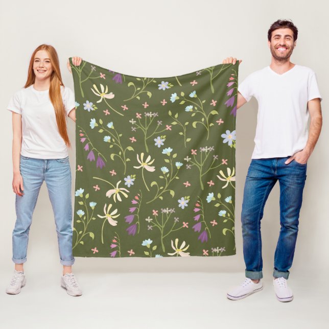 Blume Muster Frühjahrsmuster Fleecedecke (Beispiel)