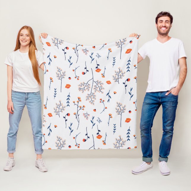 Blume Muster Frühjahrsmuster Fleecedecke (Beispiel)