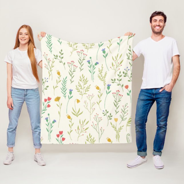 Blume Muster Frühjahrsmuster Fleecedecke (Beispiel)