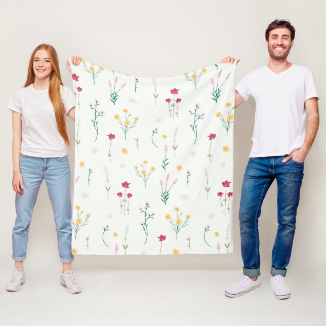 Blume Muster Frühjahrsmuster Fleecedecke (Beispiel)