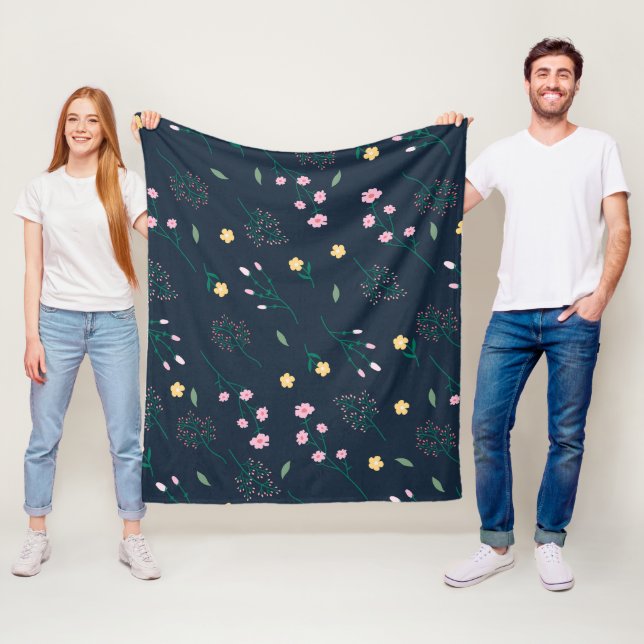 Blume Muster Frühjahrsmuster Fleecedecke (Beispiel)
