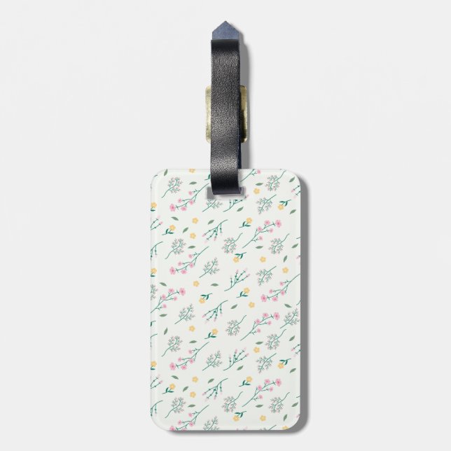Blume Muster Frühjahrsmuster Gepäckanhänger (Rückseite vertikal)