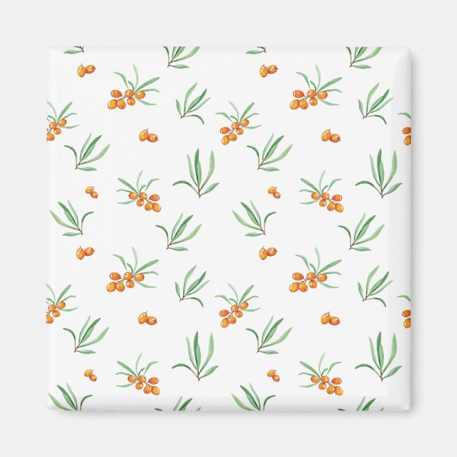 Blume Muster Frühjahrsplatz Magnet (Vorne)