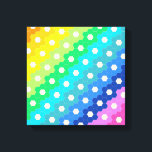 Blume-Muster für Hell-Regenbogen Geometric Hexagon Leinwanddruck<br><div class="desc">Blume-Muster für Hell-Regenbogen Geometric Hexagon</div>