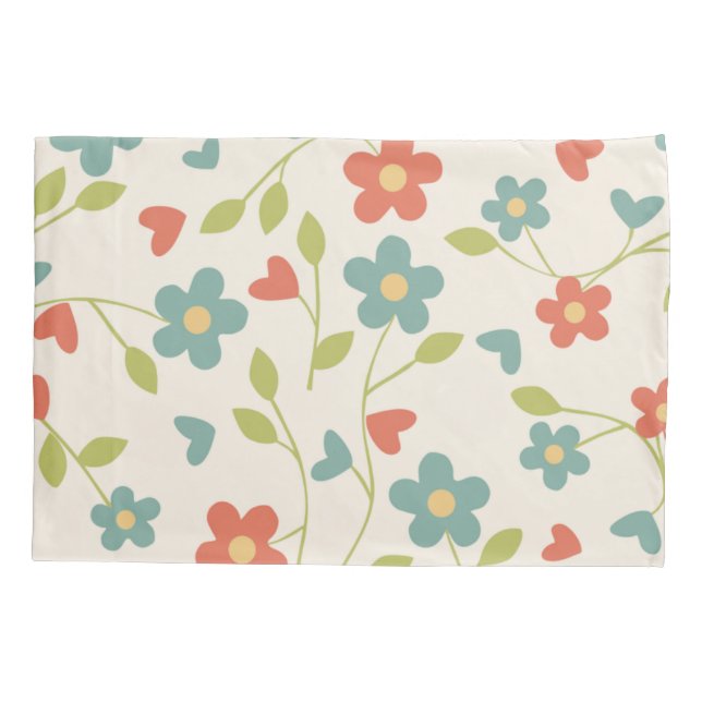 Blume Muster-Gehäuse Kissenbezug (Rückseite)