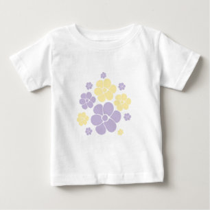 Blume Muster - gelb und Lila Baby T-shirt