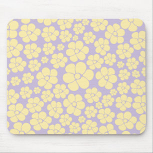 Blume Muster - gelb und Lila Mousepad