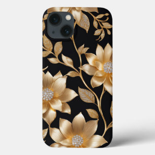 Blume-Muster Gold Schmuck Elegantes Blumendesign Case-Mate iPhone Hülle