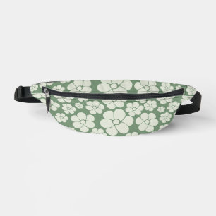 Blume Muster - Grün Bauchtasche