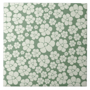 Blume Muster - Grün Fliese