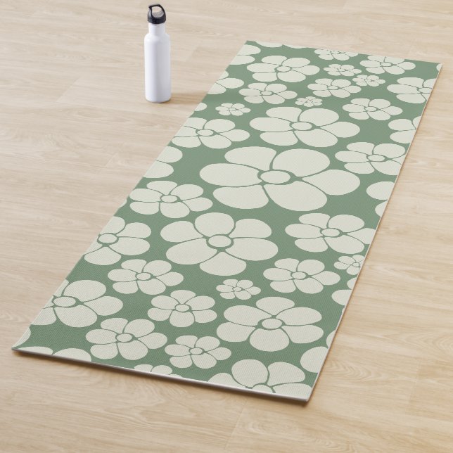 Blume Muster - Grün Yogamatte (Beispiel)