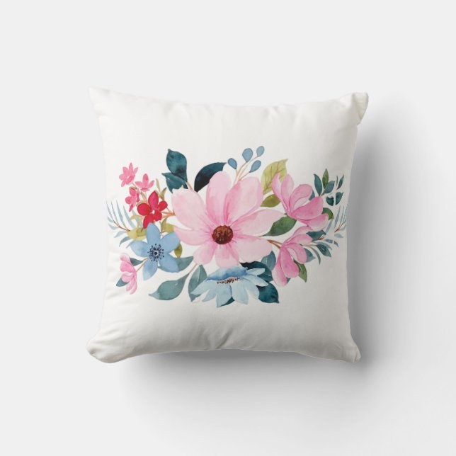 Blume Muster Kissen (Vorderseite)