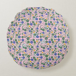 Blume Muster kleine Blume 13.w LPink BG Rundes Kissen