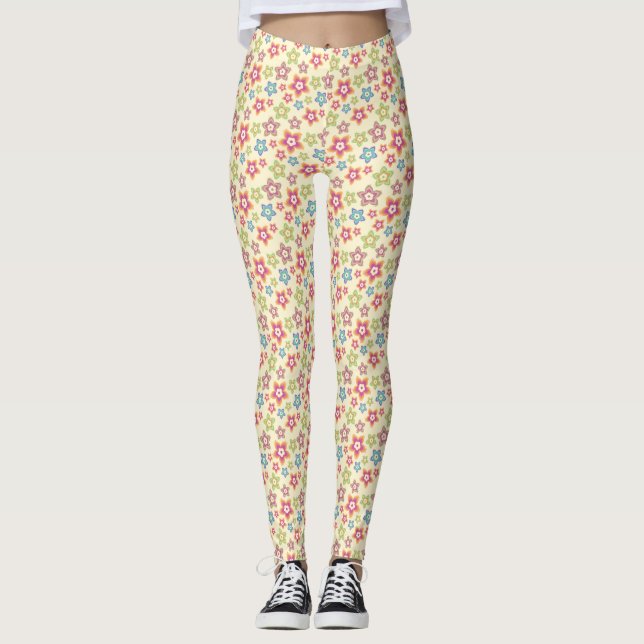 Blume Muster Leggings (Vorderseite)
