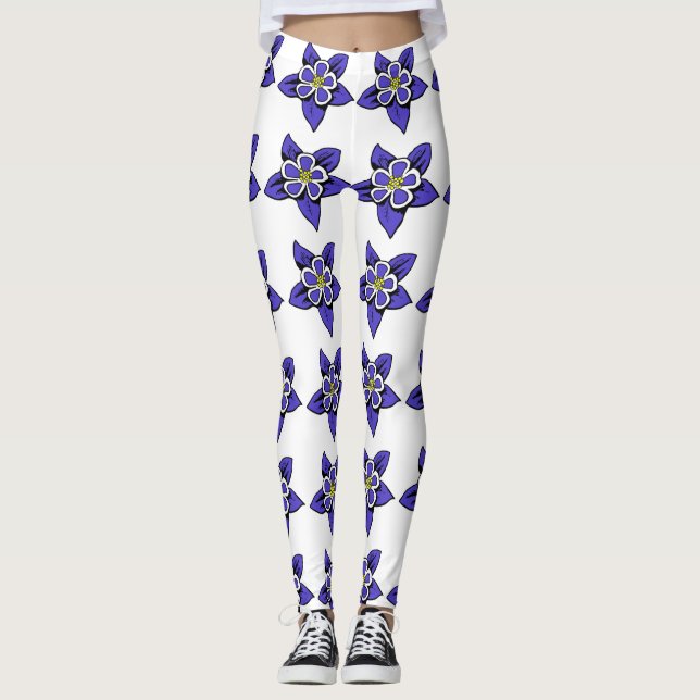 Blume-Muster-Leggings Leggings (Vorderseite)