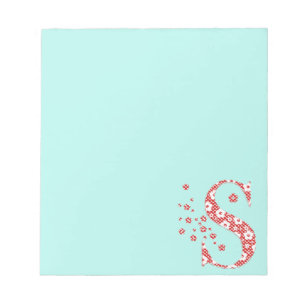 Blume Muster Letter S Notizblock