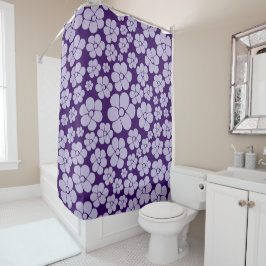 Blume Muster - Lila Duschvorhang