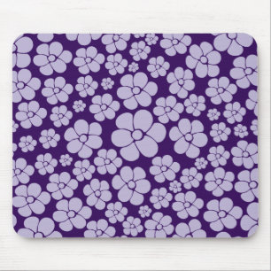 Blume Muster - Lila Mousepad