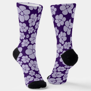 Blume Muster - Lila Socken