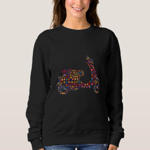 Blume Muster Motorroller Motorrad Sweatshirt