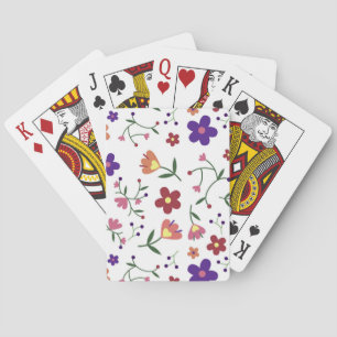Blume Muster Naturdesign Flora Pflanze Case Mat Spielkarten