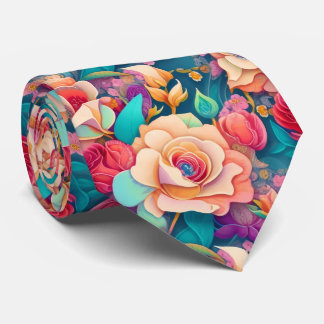 Blume Muster Neck Tie Krawatte