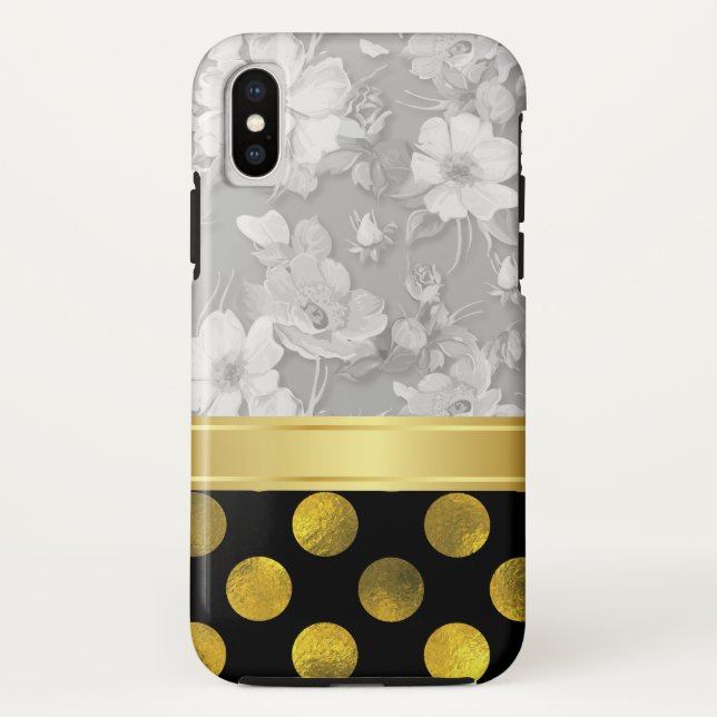 Blume Muster Polka Dots Muster Case-Mate iPhone Hülle (Rückseite)