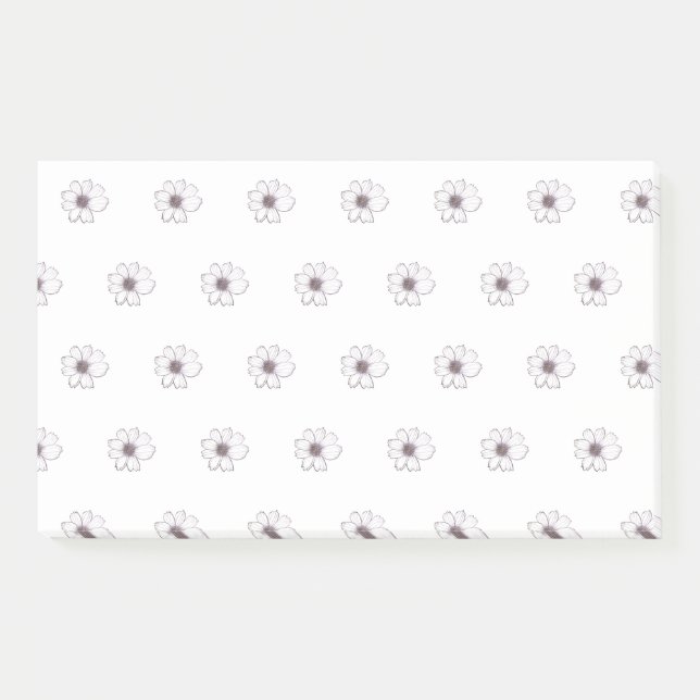 Blume Muster Post-it-Hinweise Post-it Klebezettel (Vorderseite)
