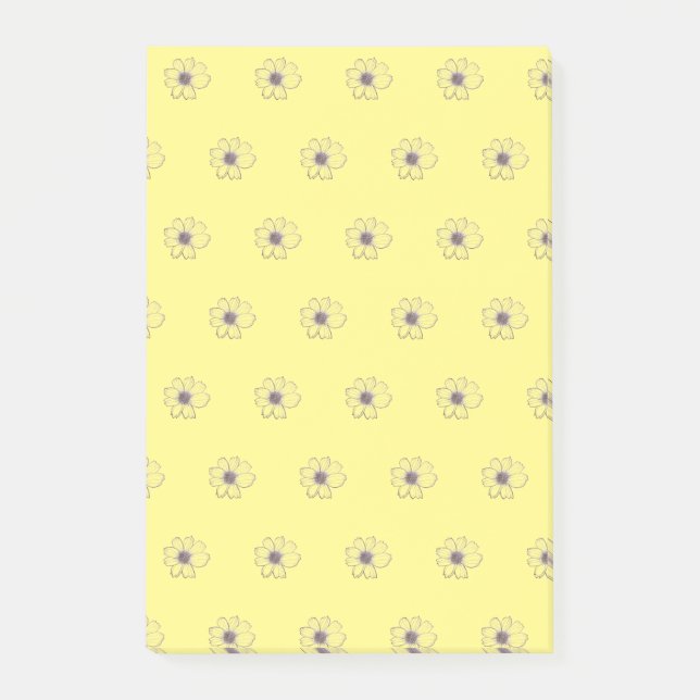 Blume Muster Post-it-Hinweise Post-it Klebezettel (Vorderseite)