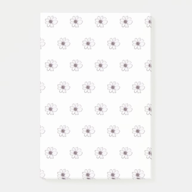 Blume Muster Post-it-Hinweise Post-it Klebezettel (Vorderseite)
