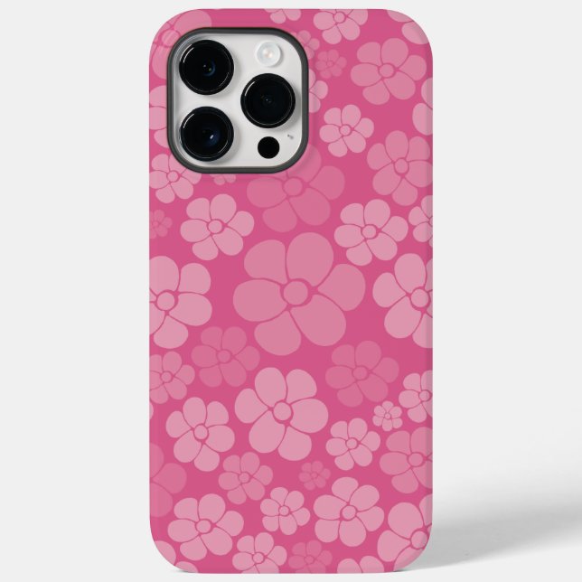 Blume Muster - rosa Case-Mate iPhone Hülle (Rückseite)