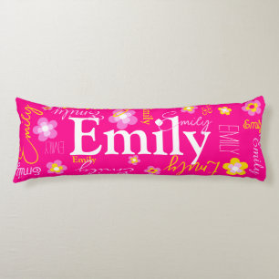 Blume Muster rosa gelb Seitenschläferkissen