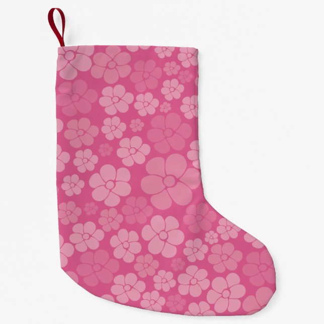 Blume Muster - rosa Kleiner Weihnachtsstrumpf (Vorderseite)