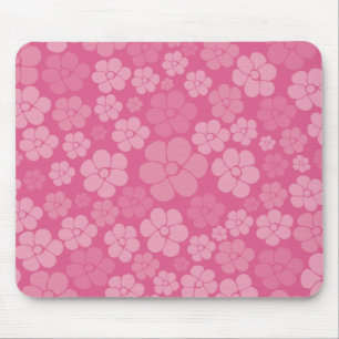 Blume Muster - rosa Mousepad