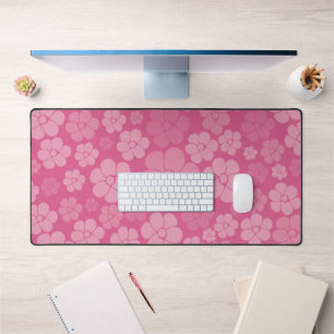 Blume Muster - rosa Schreibtischunterlage