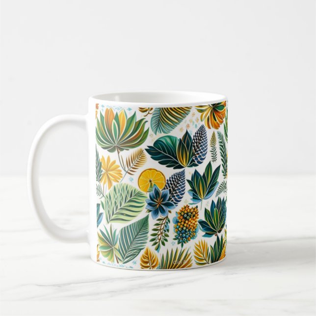 Blume Muster Tasse (Links)