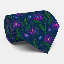 Blume Muster Trauzeuge Navy Blue Floral Liberty Krawatte
