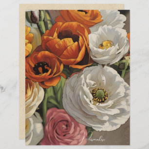 Blume Muster Vintag Style Scrapbook Paper