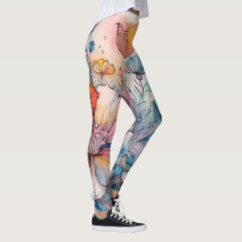 Blume Muster Wasserfarbe Leggings