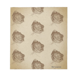 Blume-Musterpapier für Vintage Rose Notizblock