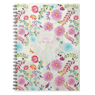 Blume Mutter eines Brautgeschenks - individuell an Notizblock