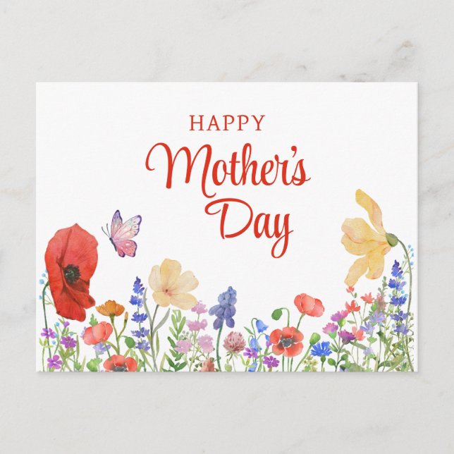 Blume Muttertag auf der Ansichtskarte Postkarte (Vorderseite)