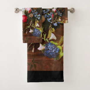 Blume nach wie vor Leben der Rose Tulipen und Viol Badhandtuch Set