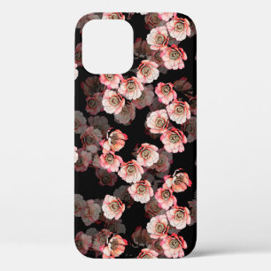 Blume nahtlose Muster Blüte auf schwarz Case-Mate iPhone Hülle