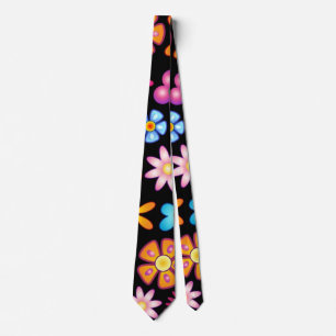 Blume Naif Vintag Retro Style Design Krawatte